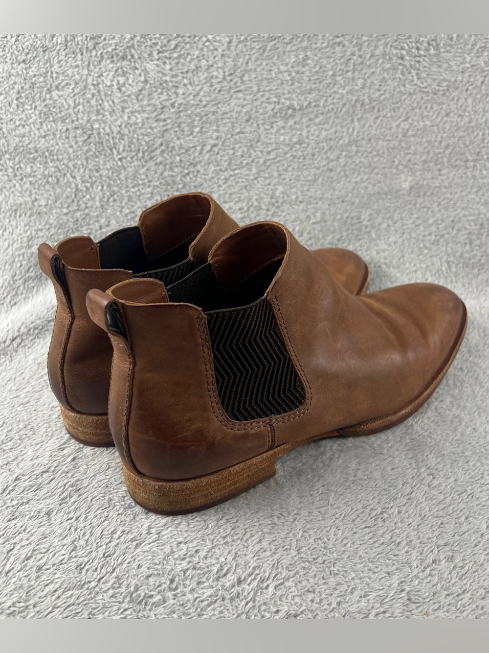 Kork Ease Boots Womens 9 M Kama Chelsea Ankle Bootie Brown Leather Low Heels - Picture 5 of 11